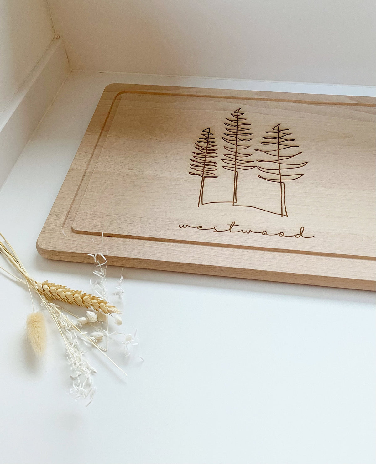 Schneidebrett Holzbrett - individuelle Gravur / Personalisiert 40x30cm